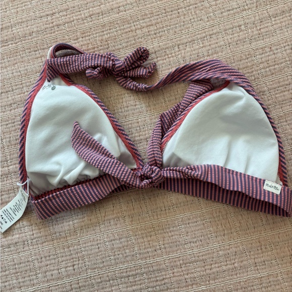 Salt Life Pink & Blue Triangle Striped Bikini Top size Large - Picture 5 of 13